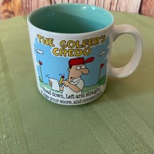 Jim Benton Golfers Credo Cartoon Coffee Tea Mug Funny Vintage Cup Golf Comic